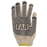Перчатки рабочие Far/Fan эконом х/б с ПВХ покрытием 12 пар