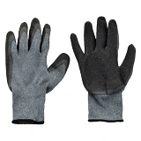 Перчатки рабочие Recodrag х/б покрытые вспененной резиной серо-черные 12 пар                        