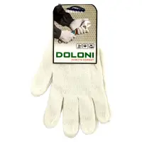 Перчатки Doloni артикул 876 х/б без ПВХ белые 10 пар                                                