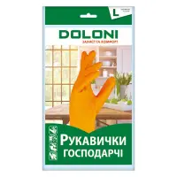 Перчатки DOLONI арт 4546 универсальные хозяйственные латексные разм 9 L