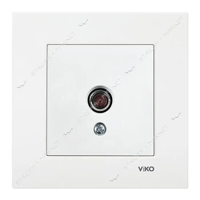 Розетка телевизионная концевая Viko Karre 0010 белая                                                