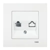 Розетка комп'ютерна Cat 5e Viko Karre 0032 біла                                                     