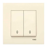 Выключатель двухклавишный проходной VIKO KARRE 0017 белый
