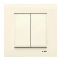 Выключатель двухклавишный Viko Karre 0102 крем                                                      