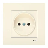 Розетка Viko Karre 0107 крем без заземления