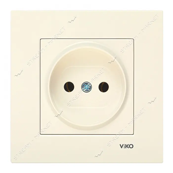 Розетка Viko Karre 0107 крем без заземления