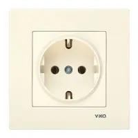 Розетка Viko Karre 0108 із заземленням крем                                                         