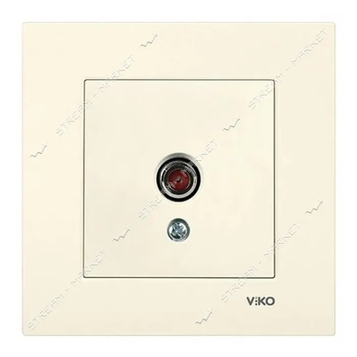 Розетка телевизионная концевая Viko Karre 0110 крем