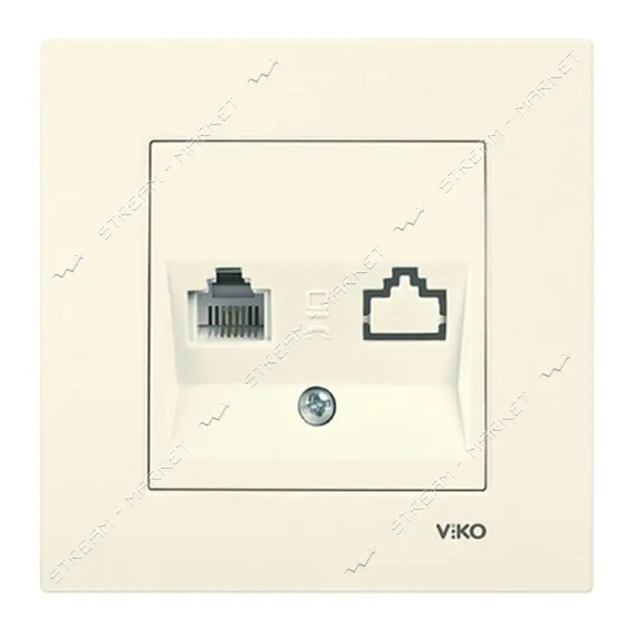 Розетка компьютерная Viko Karre 0132 крем                                                           