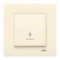 Выключатель проходной Viko Karre 0163 с подсветкой крем                                             