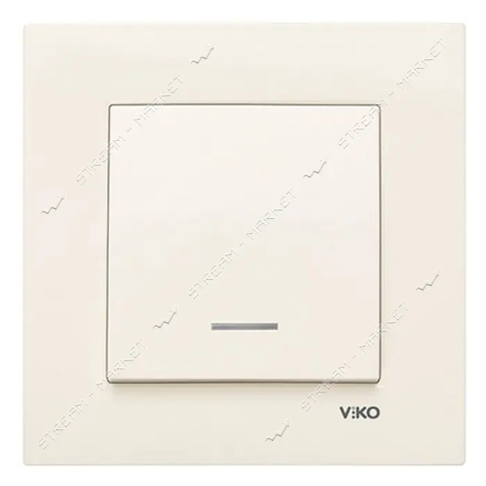 Выключатель Viko Karre 0119 с подсветкой крем