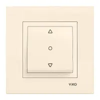 Выключатель для управления жалюзи Viko Karre крем                                                   