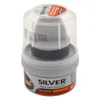 Крем-блеск Silver Premium для обуви стакан с аппликатором 50мл коричневый                           