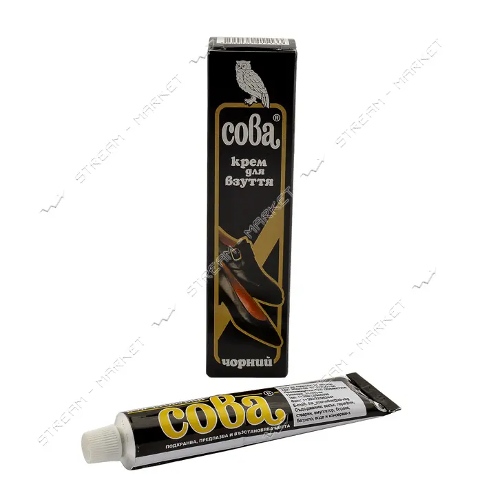 Крем для обуви Сова 50гр черный                                                                     