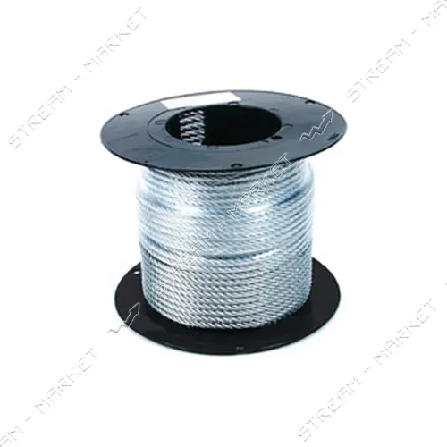 Трос стальной оцинкованный 2мм в оплетке размер без оплетки 200м