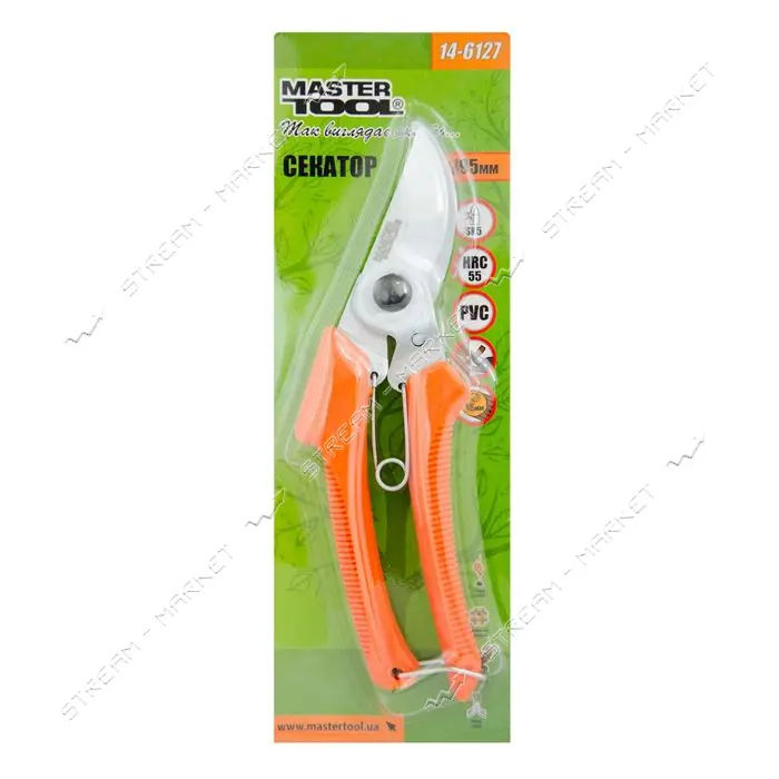 Секатор садовый MasterTool 14-6127 195мм ручки PVC лезвие SK5