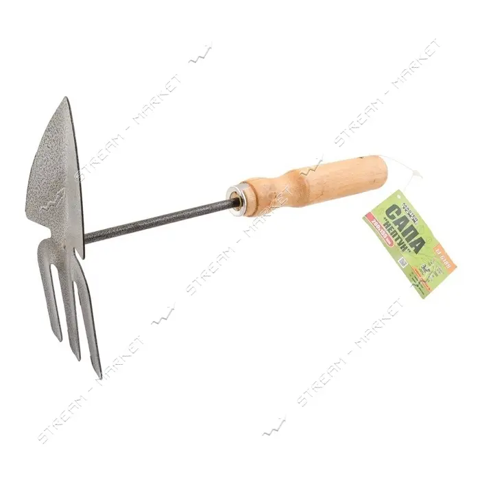 Мотыжка комбинированная Mastertool 14-6189 Нептун с с деревянной ручкой 265x155x70мм