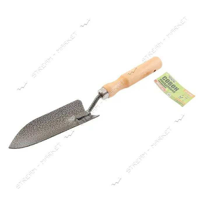 Совок посадочный Mastertool 14-6188 зауженный с деревянной ручкой 300x60мм