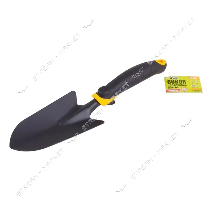 Совок посадочный зауженный с пластиковой ручкой и TPR покрытием Mastertool 14-6171 320x80мм