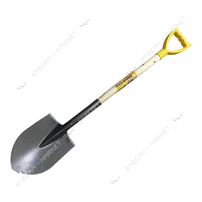 Лопата штыковая Mastertool 14-6268 молотковая покраска с черенком и ручкой 205x280x1200мм