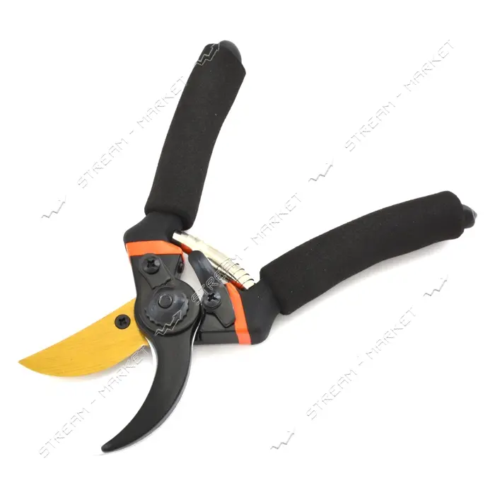 Секатор мягкие ручки на блистере 8"