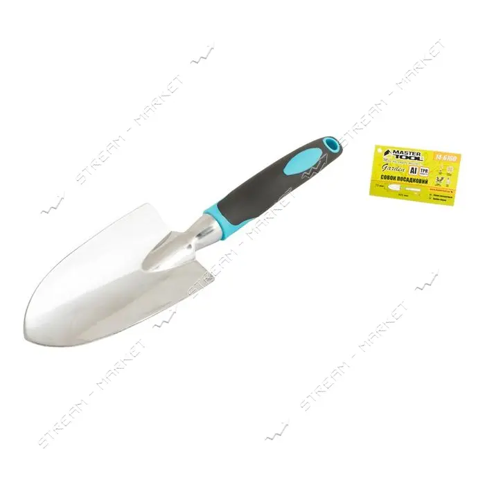 Совок посадочный Mastertool 14-6160 алюминиевый с пластиковой ручкой и TPR покрытием 305х75мм
