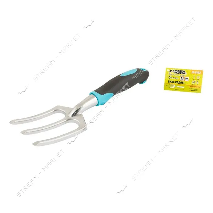 Вилка садовая Mastertool 14-6163 алюминиевая с пластиковой ручкой и TPR покрытием 280х75мм