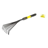 Грабли веерные Mastertool 14-6168 9 зубов с удлиненной ручкой и резинивовым покрытием 510х160мм