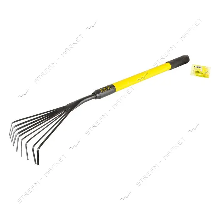 Грабли веерные Mastertool 14-6179 9 зубов с телескопической ручкой и резиновым покрытием