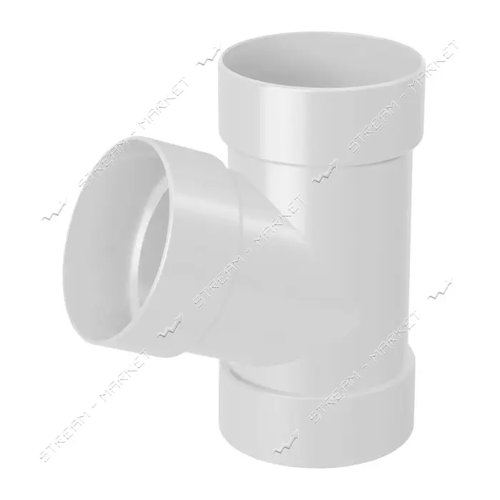 Тройник RAINWAY 67 белый 75x75