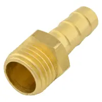 Штуцер латунный прямой 8-1/4"Н диаметр 8мм                                                          