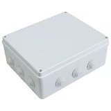 TAKEL Коробка распределительная для наружного монтажа 300x250x120мм с резинками IP65 (ABS пластик)  