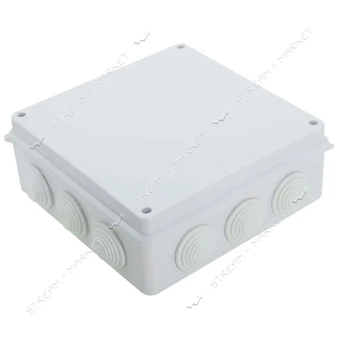 Коробка распределительная наружного монтажа Takel 200x200x80мм с резинками IP65 ABS пластик         