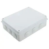 Коробка распределительная наружного монтажа Takel 255x200x120мм с резинками IP65 ABS пластик
