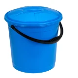 Ведро для пищевых продуктов R-Plastic с пластиковой ручкой и крышкой 10л синее                      