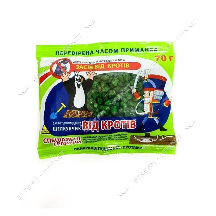 Средство от кротов Щелкунчик 70г гранула                                                            