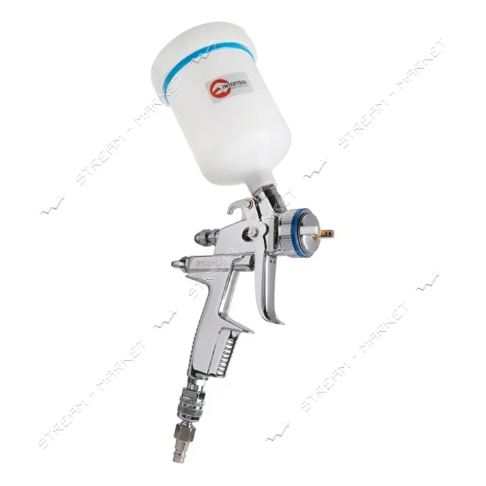 Краскопульт пневматический Intertool PT-0105 HVLP II форсунка 1.3мм 2бар                            