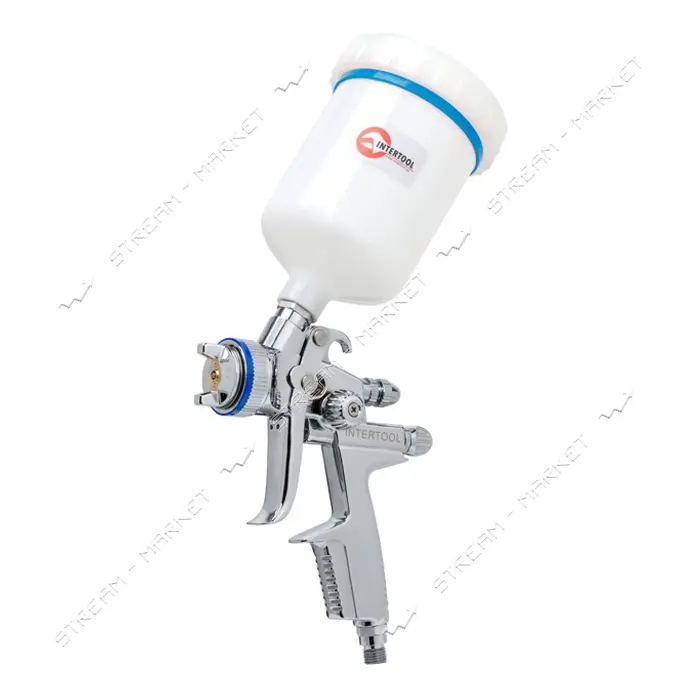 Краскопульт пневматический Intertool PT-0105 HVLP II форсунка 1.3мм 2бар                            