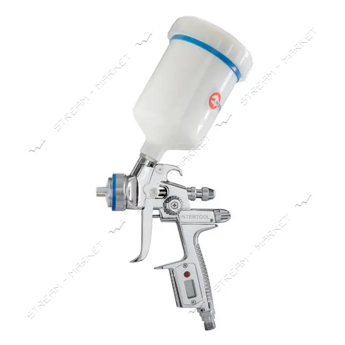 Краскопульт пневматический Intertool PT-0105D HVLP II форсунка 1.3мм 600мл 2бар