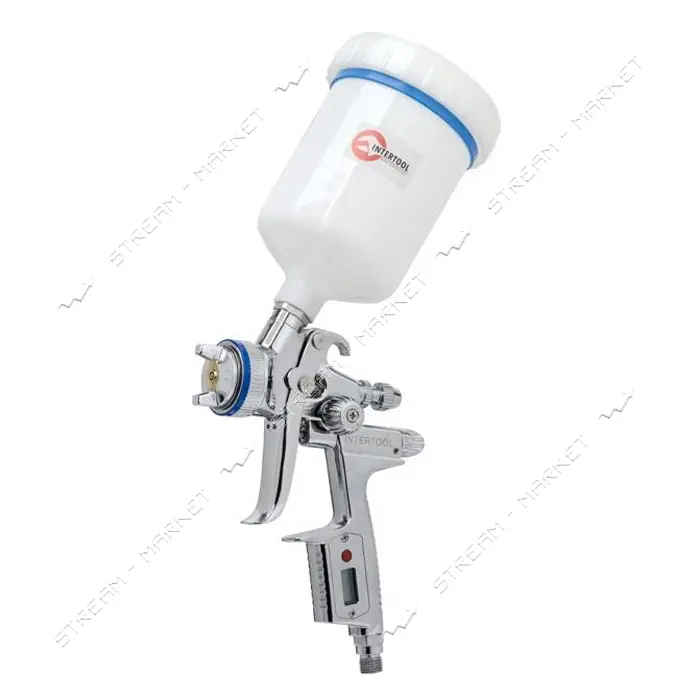 Краскопульт пневматический Intertool PT-0105D HVLP II форсунка 1.3мм 600мл 2бар