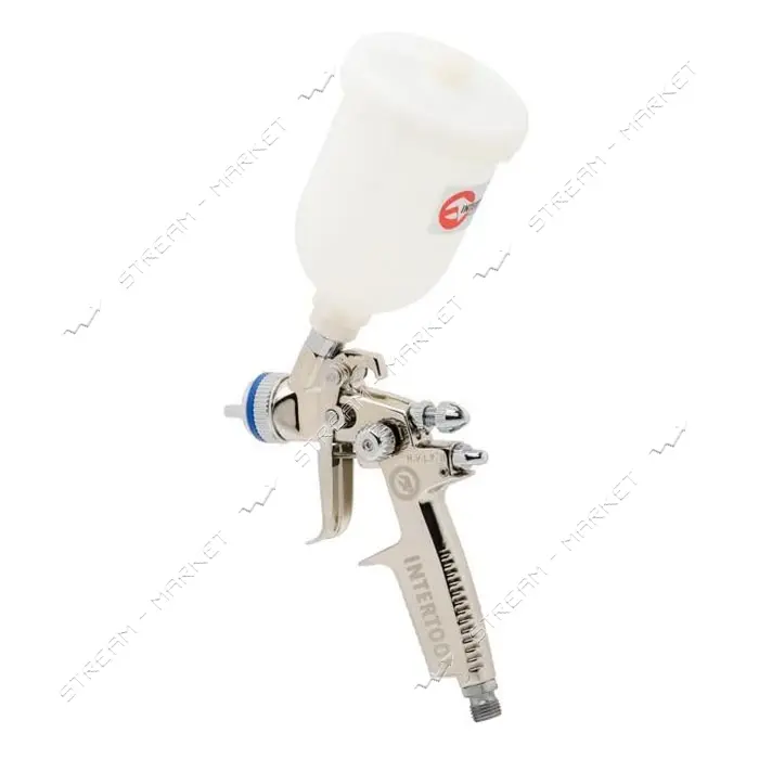 Краскопульт пневматический Intertool PT-0128 HVLP II MINI форсунка 0.8мм 250мл 2-2.5бар             
