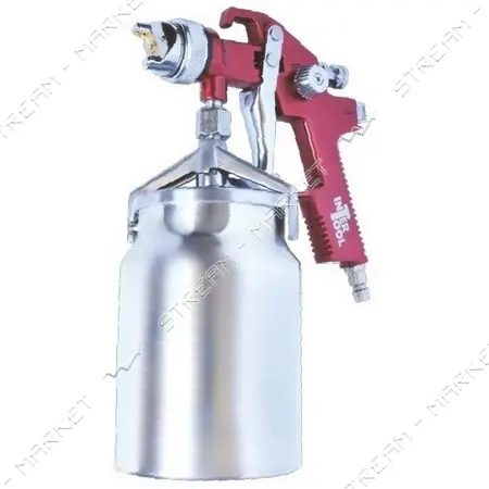 Краскопульт пневматический Intertool PT-0213 HVLP Red Pro форсунка 1.4мм                            