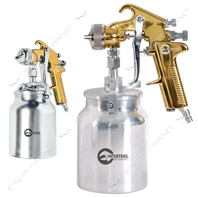 Краскораспылитель Intertool PT-0219 HP Gold PROF 1.4мм нижн.метал.бачок 1000мл                      
