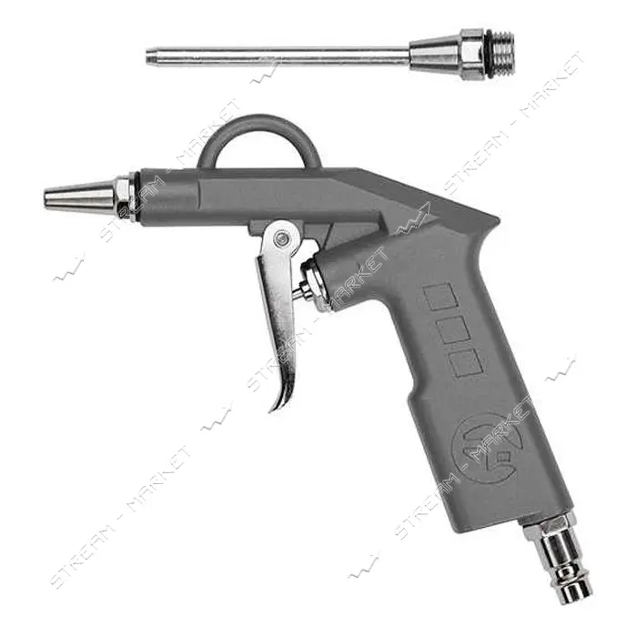 Пистолет продувочный Intertool PT-0803 короткий с дополнительным наконечником 80мм                  