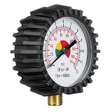 INTERTOOL PT-0502 Манометр к пистолету для подкачки колес 1/4, 63 мм, с резиновым покрытием         