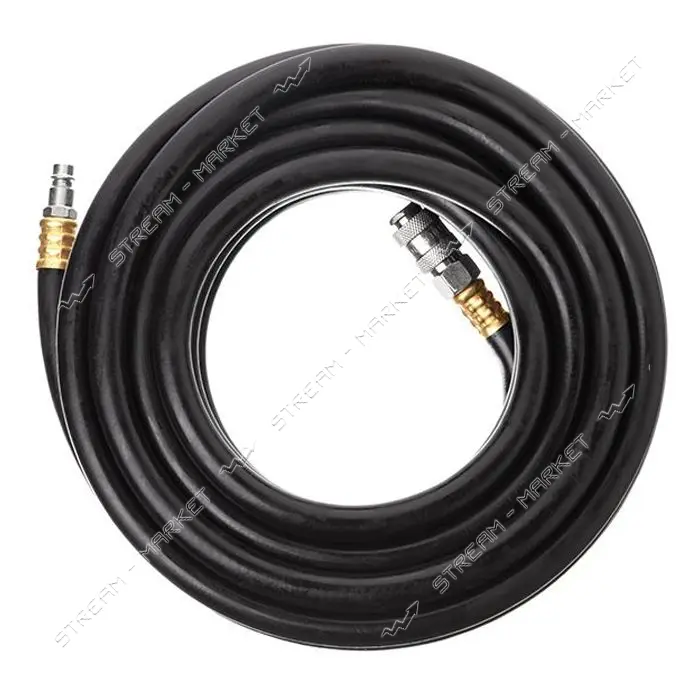 Шланг рез.воздушный армир-ый Intertool PT-1734 20атм 10x17мм 10м с быстроразъемными соед-ми         