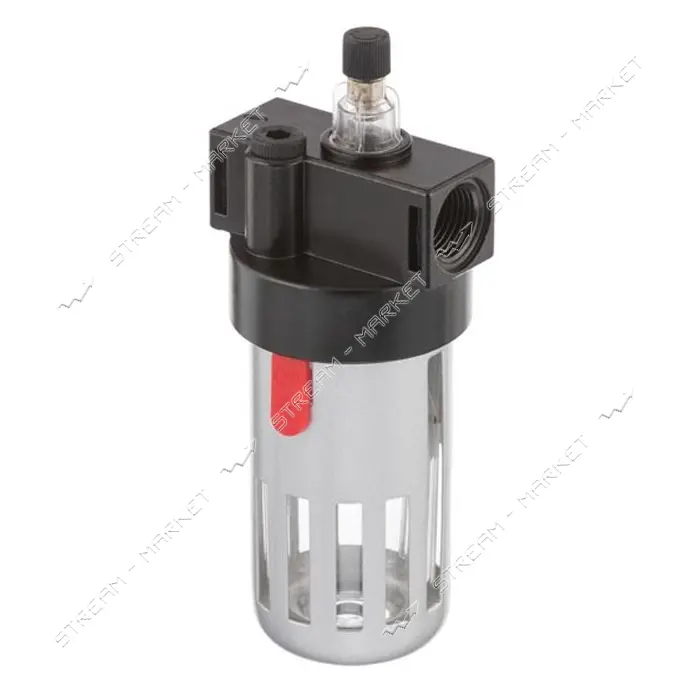 Лубрикатор Intertool PT-1421 для подачи масла 1/2" в металлической защитной колбе