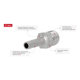 Переходник с наружной резьбой Intertool PT-1844 1/4" на шланг 8мм