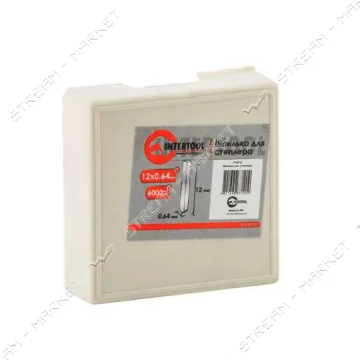 Шпилька для степлера Intertool PT-8712 PT-1611 12мм d0.64мм 6000шт                                  