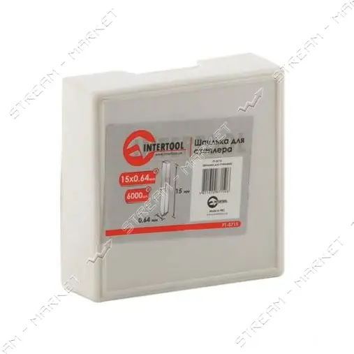 Шпилька для степлера Intertool PT-8715 15мм d0.64мм 6000шт                                          